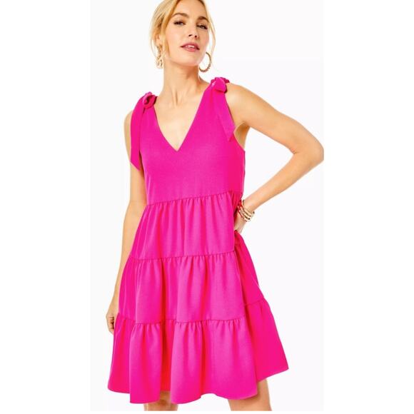 Lilly Pulitzer Blisslyn Tiered Swing Dress Açaí Berry Size Small - Picture 1 of 11
